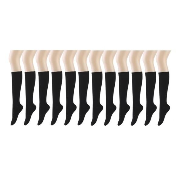 12 Pairs Women Knee High Socks - Picture 1 of 6
